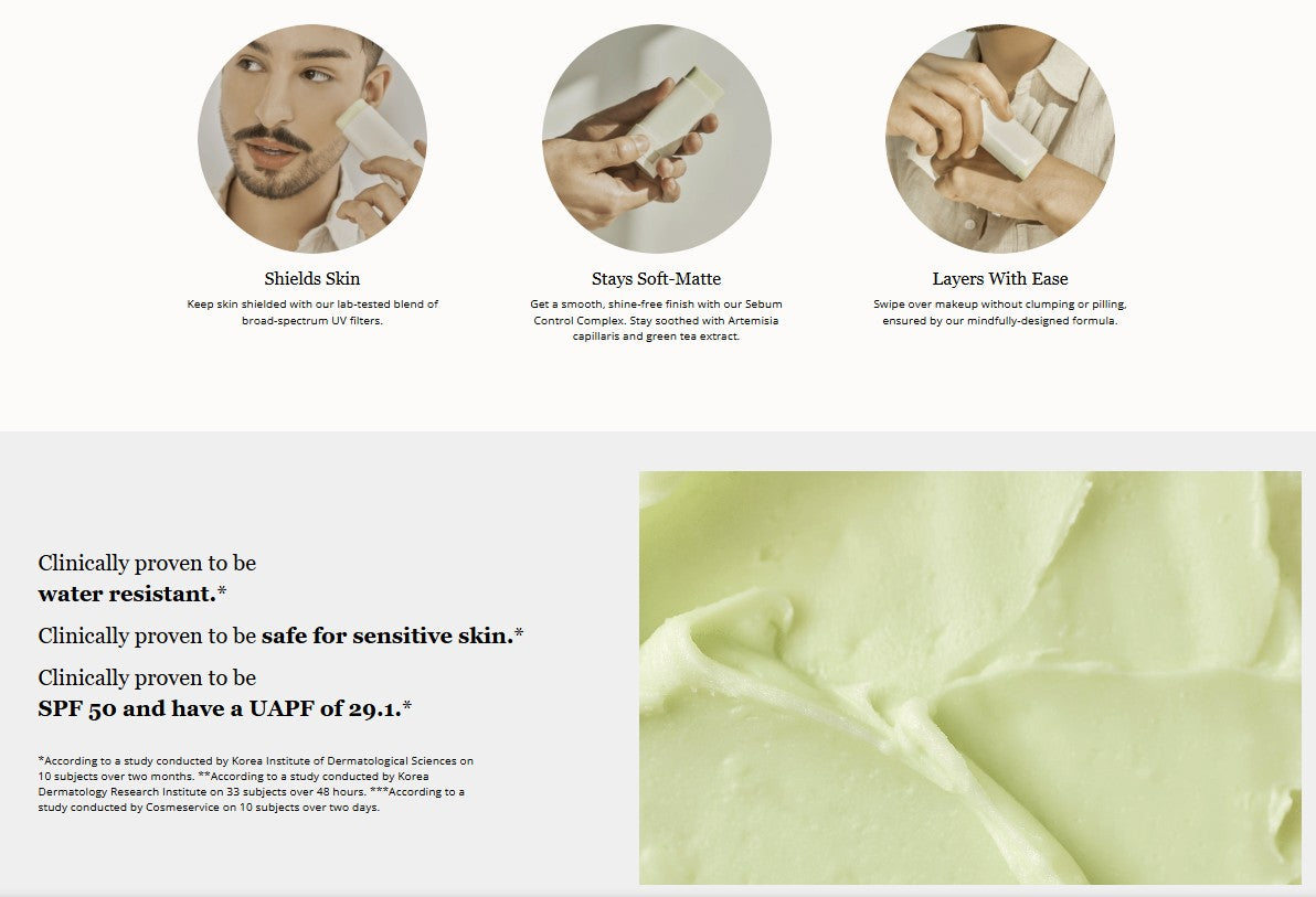 Beauty of Joseon Matte sun stick : Mugwort + Camelia 18g (SPF50+ PA++++) X 2EA [DOUBLE SET]