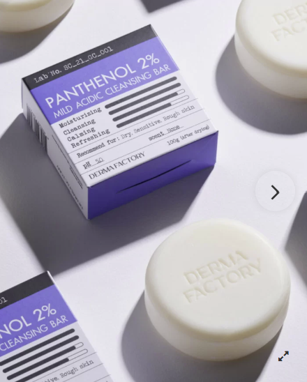 DERMA FACTORY Panthenol 2% Low pH Cleansing Bar 120g