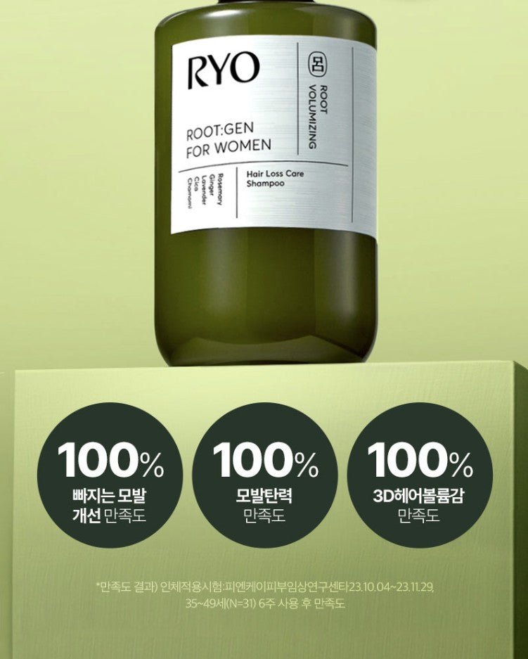 Ryo Root:Gen For Women Hair Loss Care Shampoo 515ml